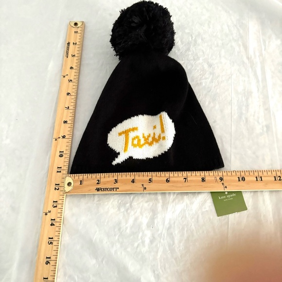 NWT Kate Spade Taxi Pom Pom Beanie black SZ Adult main image 10